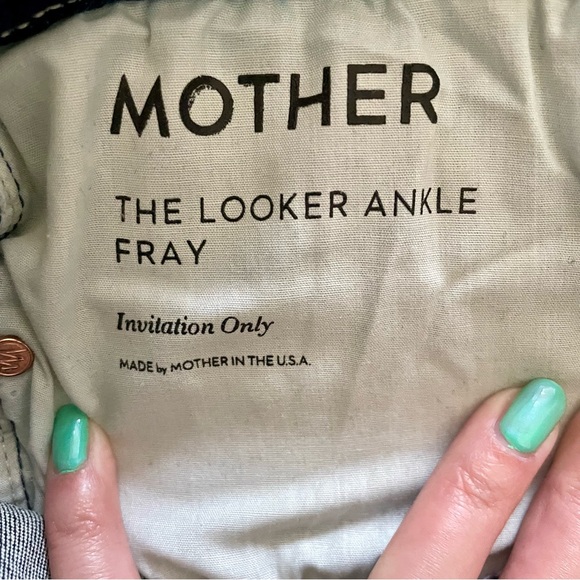 Mother Denim Jeans The Looker Ankle Fray Invitation Only Dark Wash Women’s Sz 28 - Picture 3 of 12